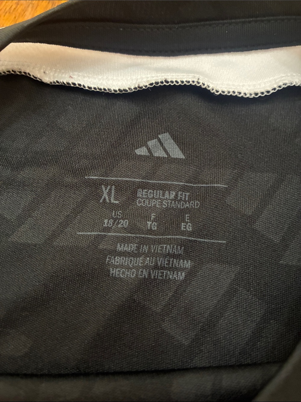 adidas Black Tee with White Stripes and Logo - Picture 2 of 3